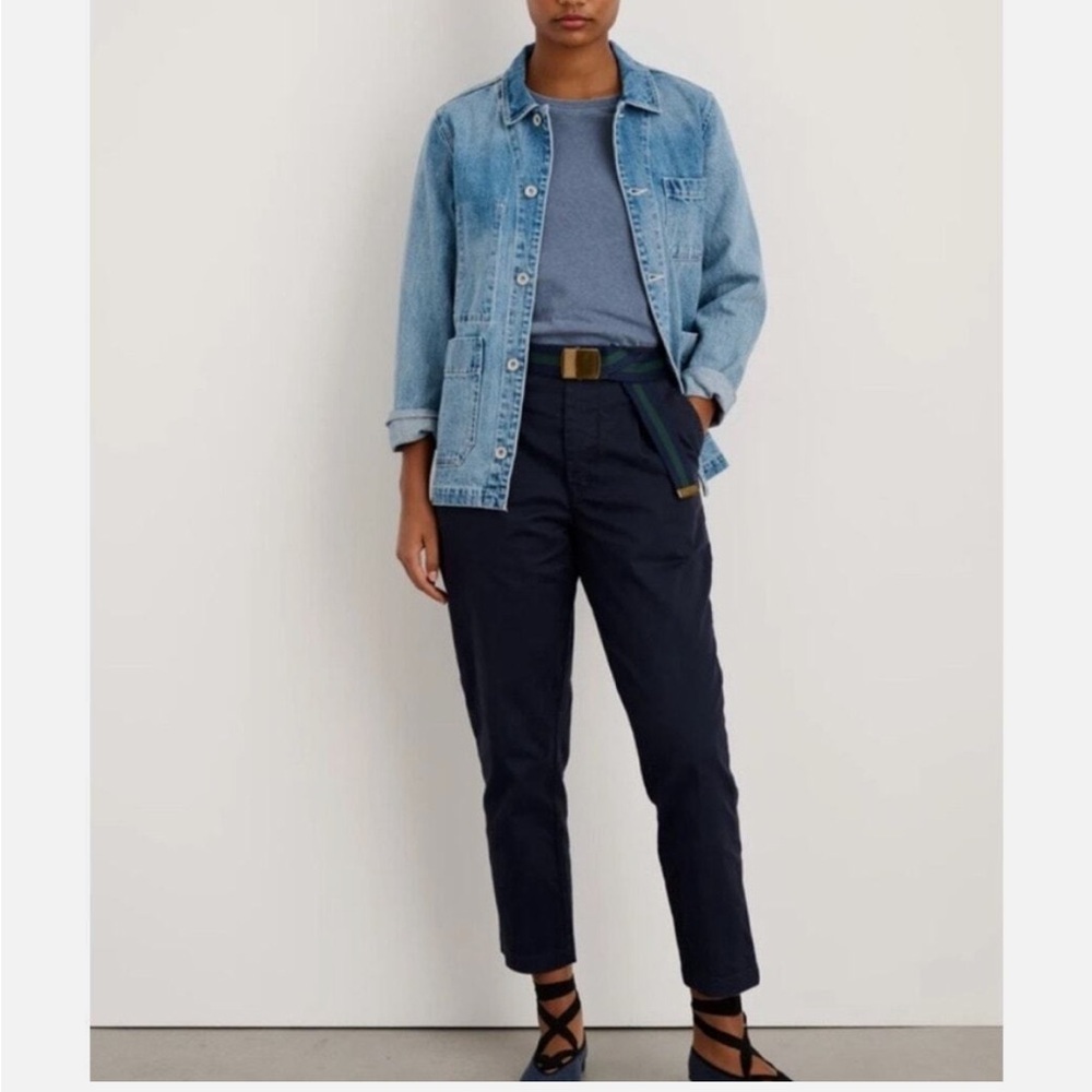 NEW • Alex Mill • Women’s Cotton Twill Boy Pants 
Navy Blue Trouser Chino 4